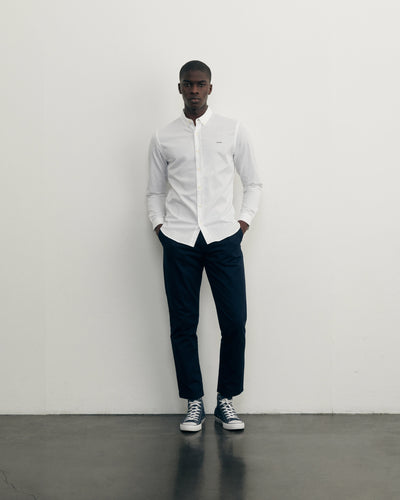"amour" malesherbes twill shirt#color_twill-white