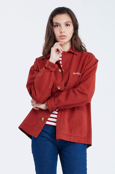 "amour" sebasto jacket 0#color_brown-red