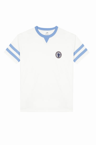 "captain tsubasa" t-shirt patch rond et modestie#color_off-white-blue