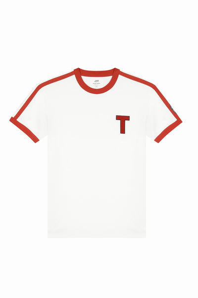 "captain tsubasa" t-shirt patch t rouge et rond#color_off-white-red