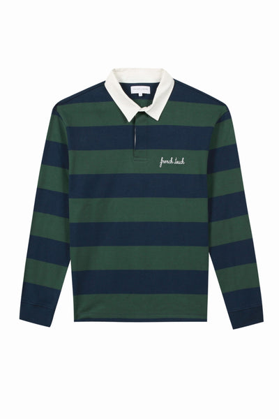 "french touch" sulpice polo shirt#color_green-navy
