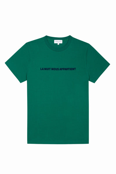 "la nuit nous appartient" popincourt t-shirt#color_imperial-green