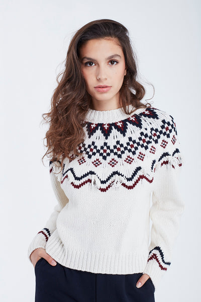 maison labiche fairisle sweater#color_ivory-multi-co