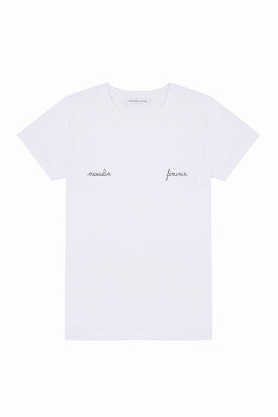 'masculin féminin' saint mich t-shirt#color_white