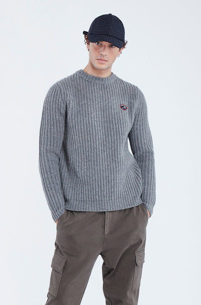 "mlb te kiff" sweater patch cœur mlb te kiffe classi#color_dark-grey
