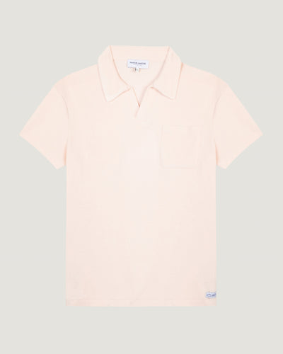 monclar terrycloth polo étiquette maillot#color_english-pink