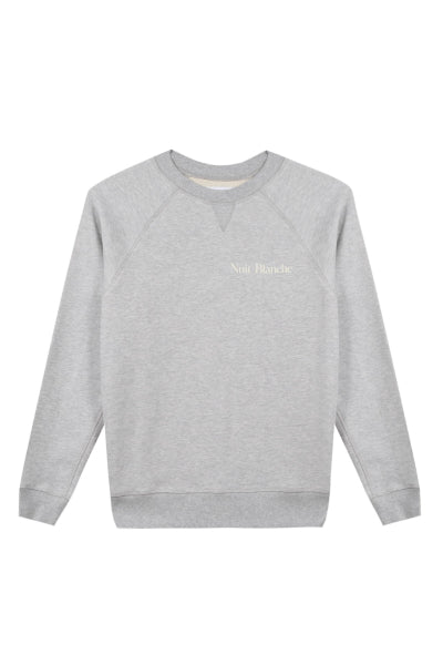 "nuit blanche" sweatshirt flocage 040 natural#color_dark-heather-grey