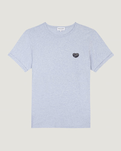 poitou t-shirt 'patch coeur'#color_heather-sky-blue