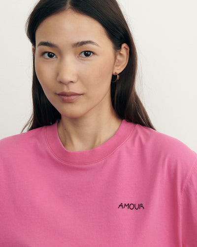 popincourt t-shirt 'amour'#color_magenta-bleached