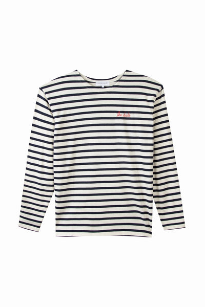 "the dude" long-sleeved colombier sailor shirt#color_ivory-navy
