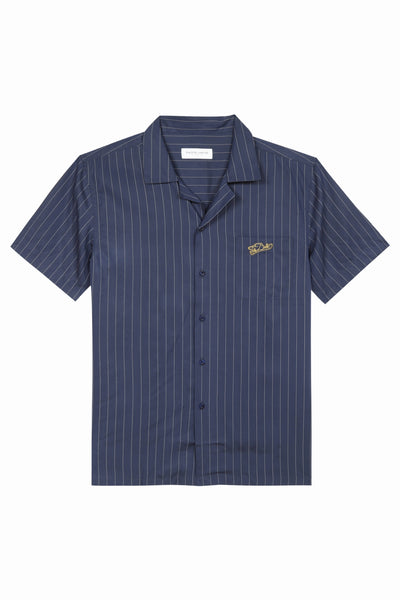 "the dude" short-sleeved shirt patch the dude#color_tennis-navy-white