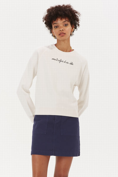 "vers l"infini et au-delà' charonne sweatshirt#color_off-white