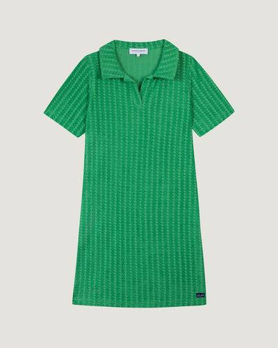 albinoni "devoured terrycloth" dress#color_cactus-green