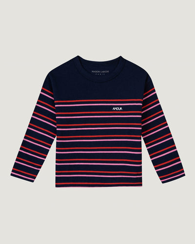 "amour" long-sleeved moulin sailor shirt#color_navy-multico