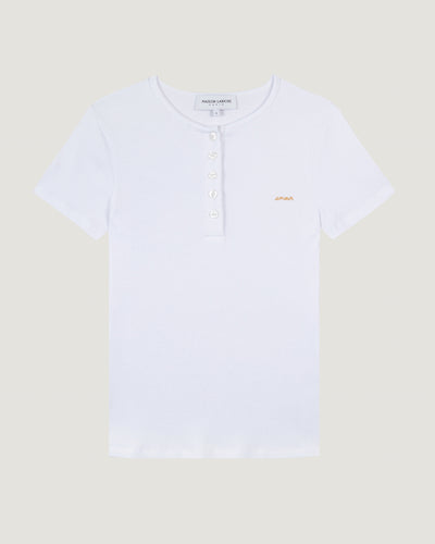 "amour" marette ribbed t-shirt#color_white