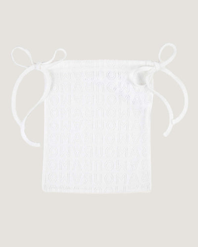 "amour" tollet pointelle pouch#color_off-white