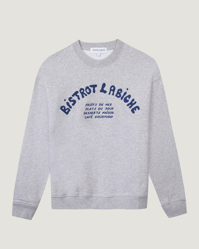 "bistrot menu" ledru sweatshirt#color_light-heather-grey