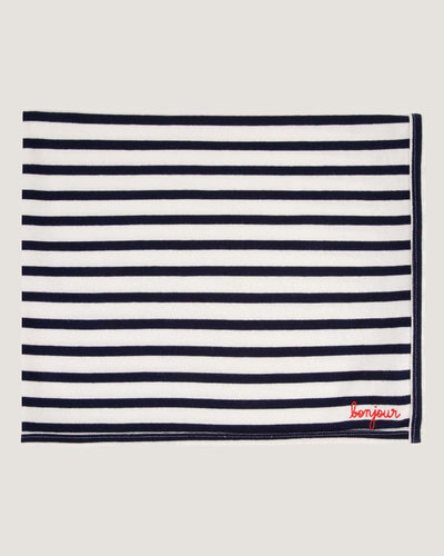 "bonjour" beaujon blanket#color_ivory-navy