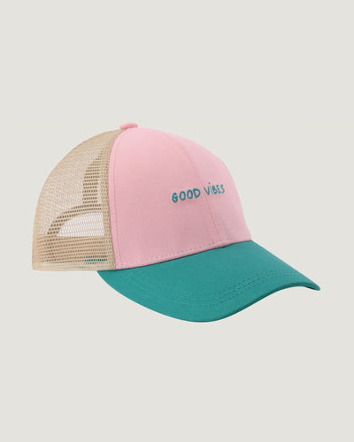 cassini cap 'good vibes'#color_pink-green-beige