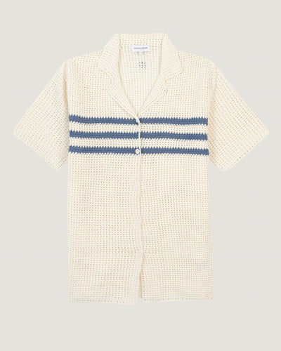 "crocheted" beuret shirt#color_cream-azur-blue