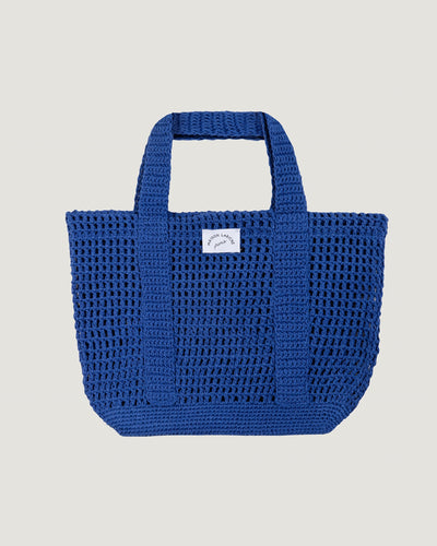 "crocheted" ozanam tote#color_greek-blue