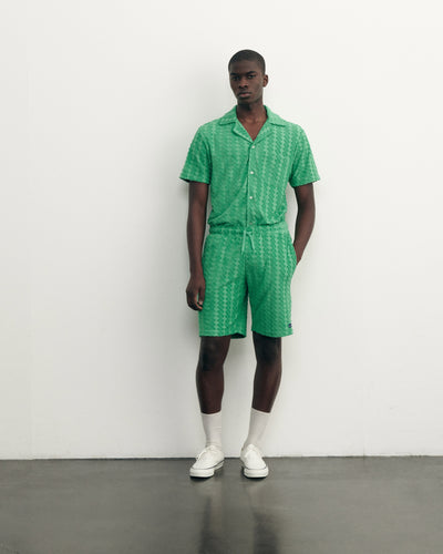 duperré "jacquard teryycloth" bermuda shorts#color_cactus-green
