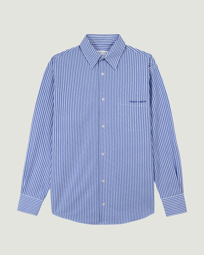 falck 'poplin' shirt#color_blue-stripes