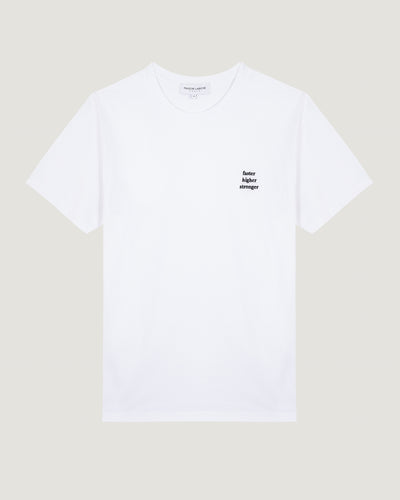 "faster higher" popincourt t-shirt#color_white