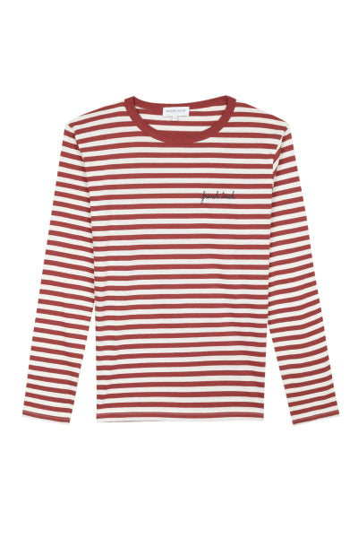 "french touch" charlot t-shirt cursive ldc navy 831#color_off-white-ketchup