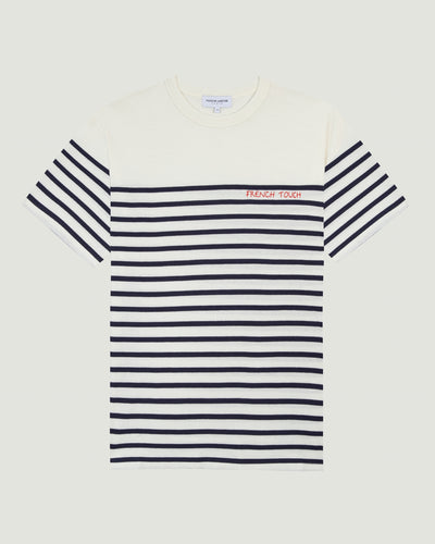 "french touch" montpar sailor shirt#color_off-white-ultramarin
