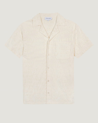 germain terrycloth shirt 'flower'#color_ivory