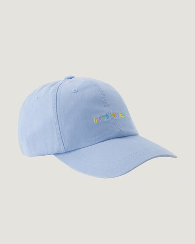 "good vibes" beaumont cap#color_twill-sky-washed