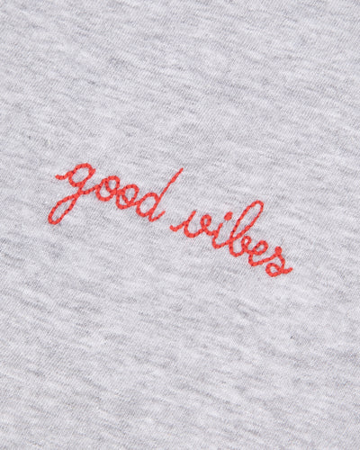 "good vibes" chateau t-shirt#color_light-heather-grey