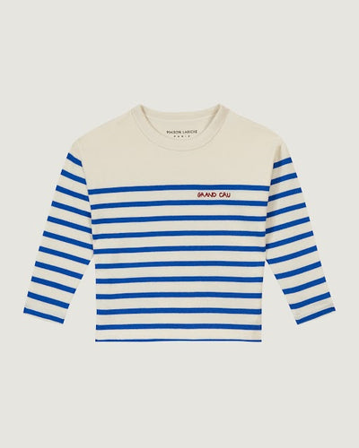 "grand cru" long-sleeved moulin sailor shirt#color_ivory-blue