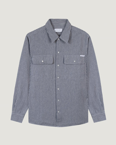 lancereaux 'twill' overshirt#color_twill-stripes-blue