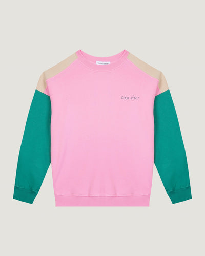 ledru sweatshirt 'good vibes'#color_pink-multico