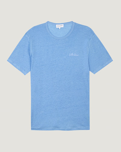 linen villiers t-shirt 'tutto bene'#color_school-blue