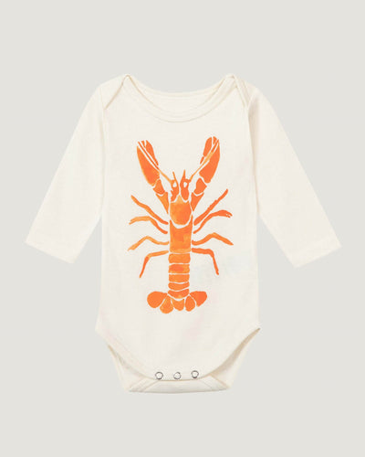 "lobster" long-sleeved calmette onesie#color_ivory