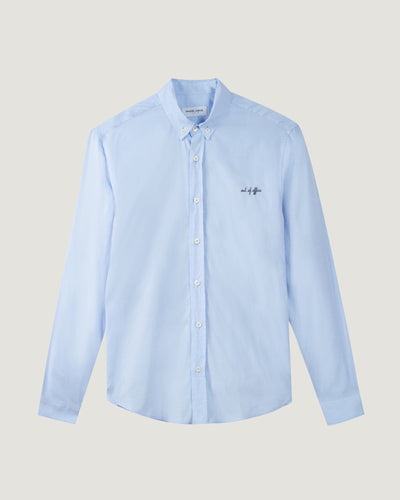 malesherbes twill shirt 'out of office'#color_twill-sky-blue