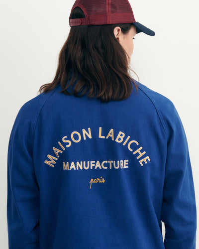 "manufacture" amelot teddy jacket#color_royal-blue