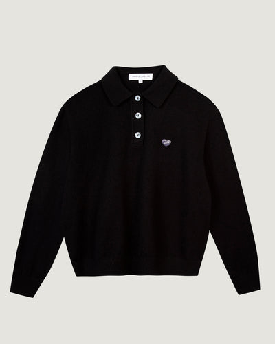 "mlb patch" armand polo sweater#color_black
