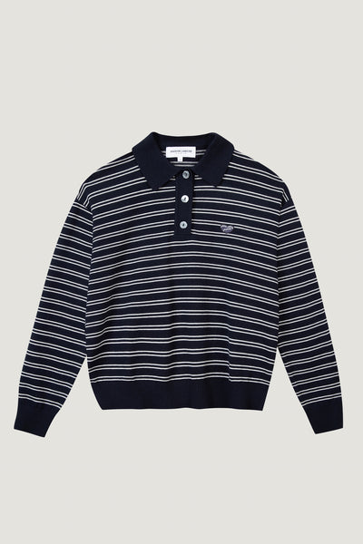 "mlb patch" armand polo sweater#color_navy-off-white