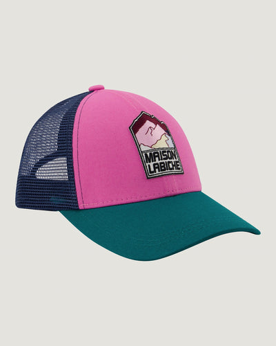 "mountain patch" cassini trucker cap#color_pink-green-blue