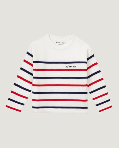 "oui et non" long-sleeved moulin sailor shirt#color_off-white-flag