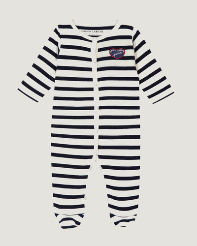 'patch cœur mlb' morisot pajamas#color_ivory-navy