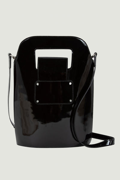patent leather raspail bag 0#color_black