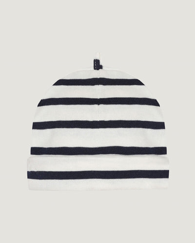 personalizable chaumont birth beanie#color_ivory-navy