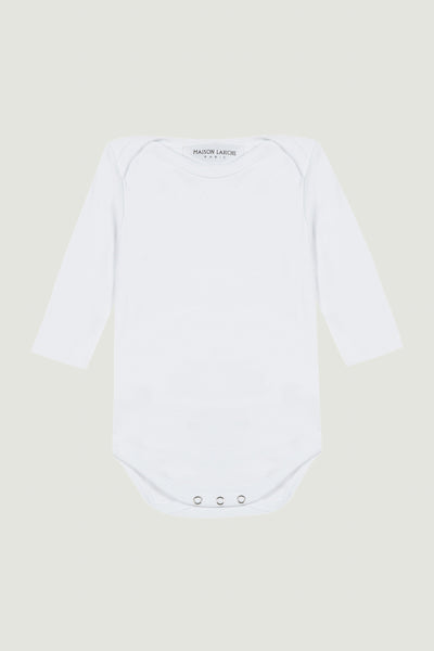 personalizable long-sleeved marillac onesie#color_white