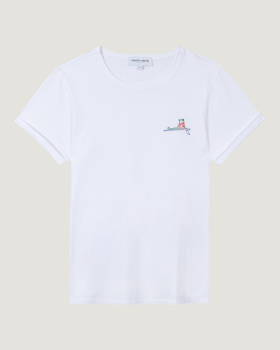 "surfing frog" poitou t-shirt#color_white