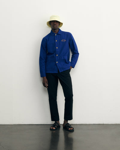 unisex personalizable sébasto cotton twill jacket#color_royal-blue